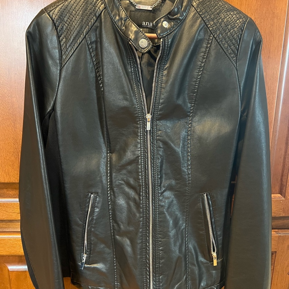 a.n.a Black Faux Leather Jacket